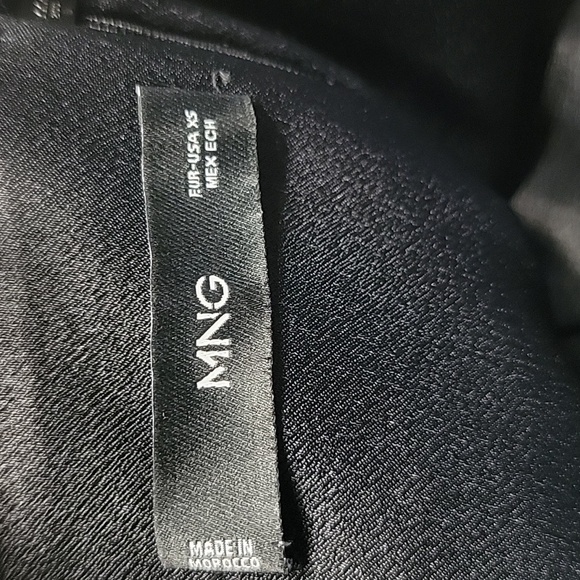 MNG Mango Size XS Black Satin Bandeau Corset Top, Excellent Used Condition - Picture 6 of 14